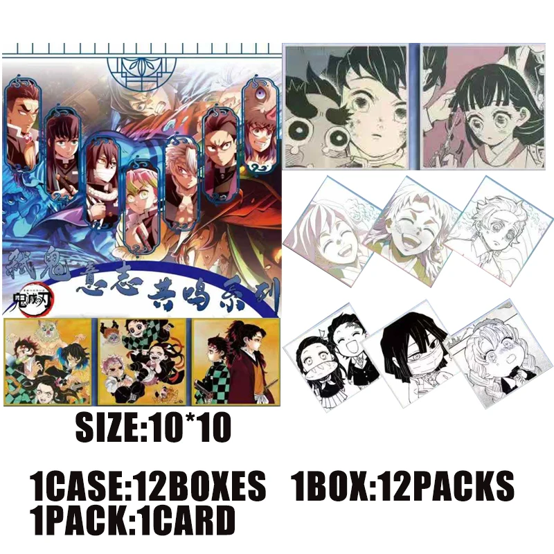 

Оптовые продажи Demon Slayer Goddess Cards Booster Box Card 10*10 Collection Цветная бумага Коллекция игр в японском стиле Gif