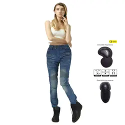 Pantalones de motocicleta personalizados informales para mujer, Jeans, cinturones de conducción de carreras de motocicletas, equipo de protección 4P, europeo y americano