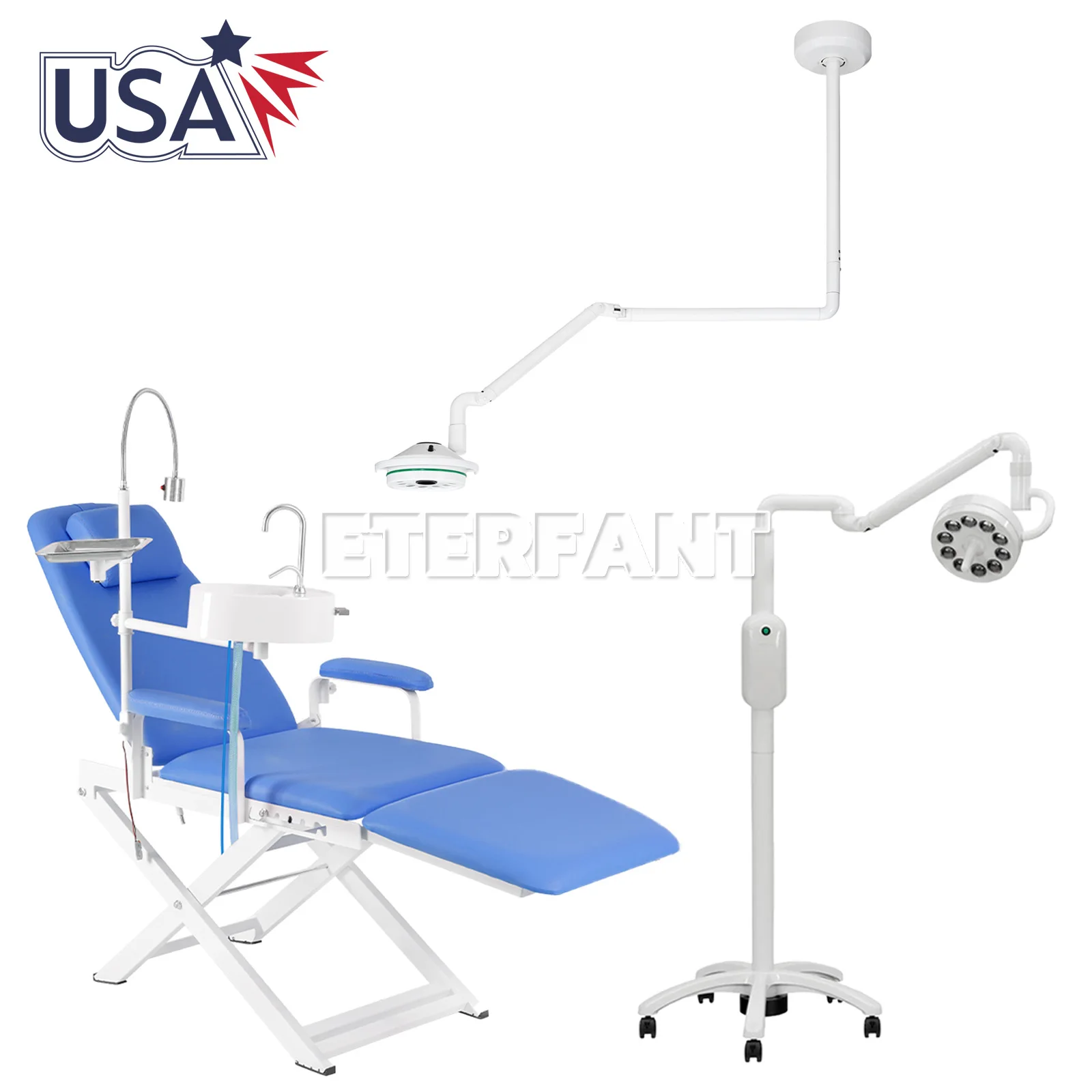 

Стоматологический складной стул со светодиодной подсветкой/подставка для мобильного телефона Светодиодный оральный хирургический светильник/потолочный светодиодный бестеневой светильник 36 Вт для экзамена Операционный светильник