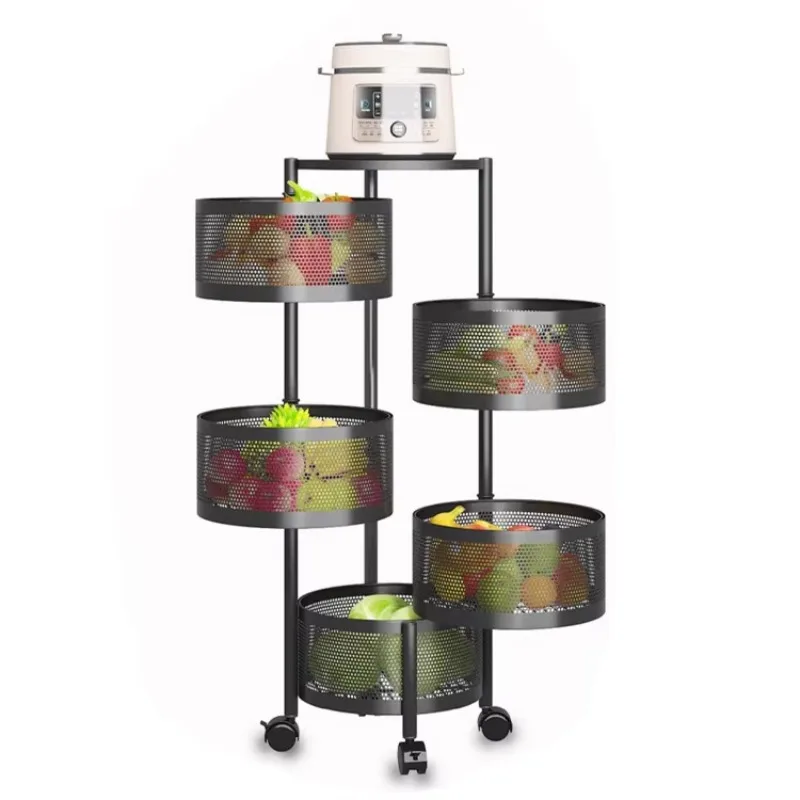 

Kitchen cast iron multi-layer storage rack 3/4/5 layer vegetable storage kitchen island & cart