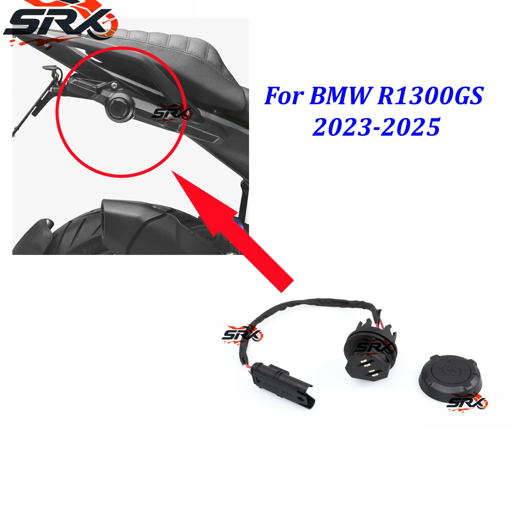 Motorcycle Socket USB Plug Charging Adapter For BMW R1300GS  C400X 2025 C400GT 2025