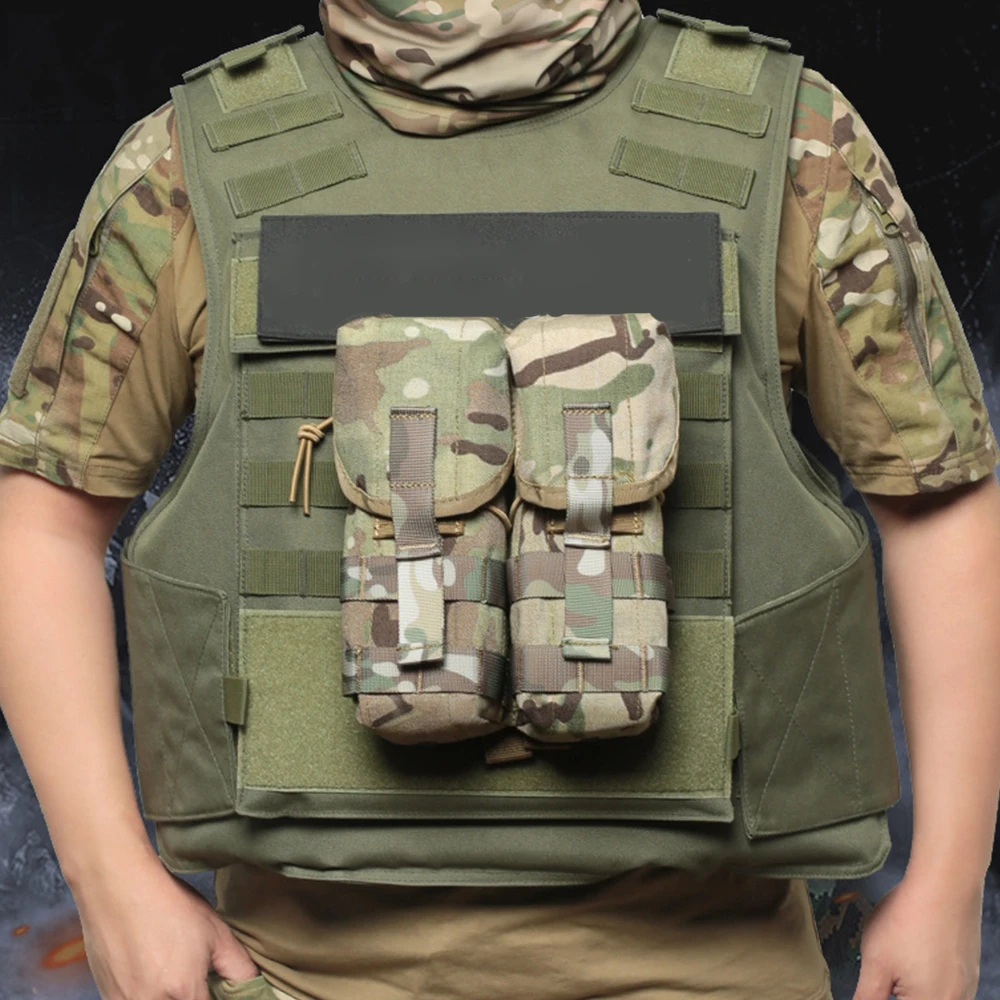 Tactical MOLLE Magazine Pouch Open Top Utility Ammo Carrier Modular Vest Accessory Storage Pack for Outdoor Hunting Shooting
