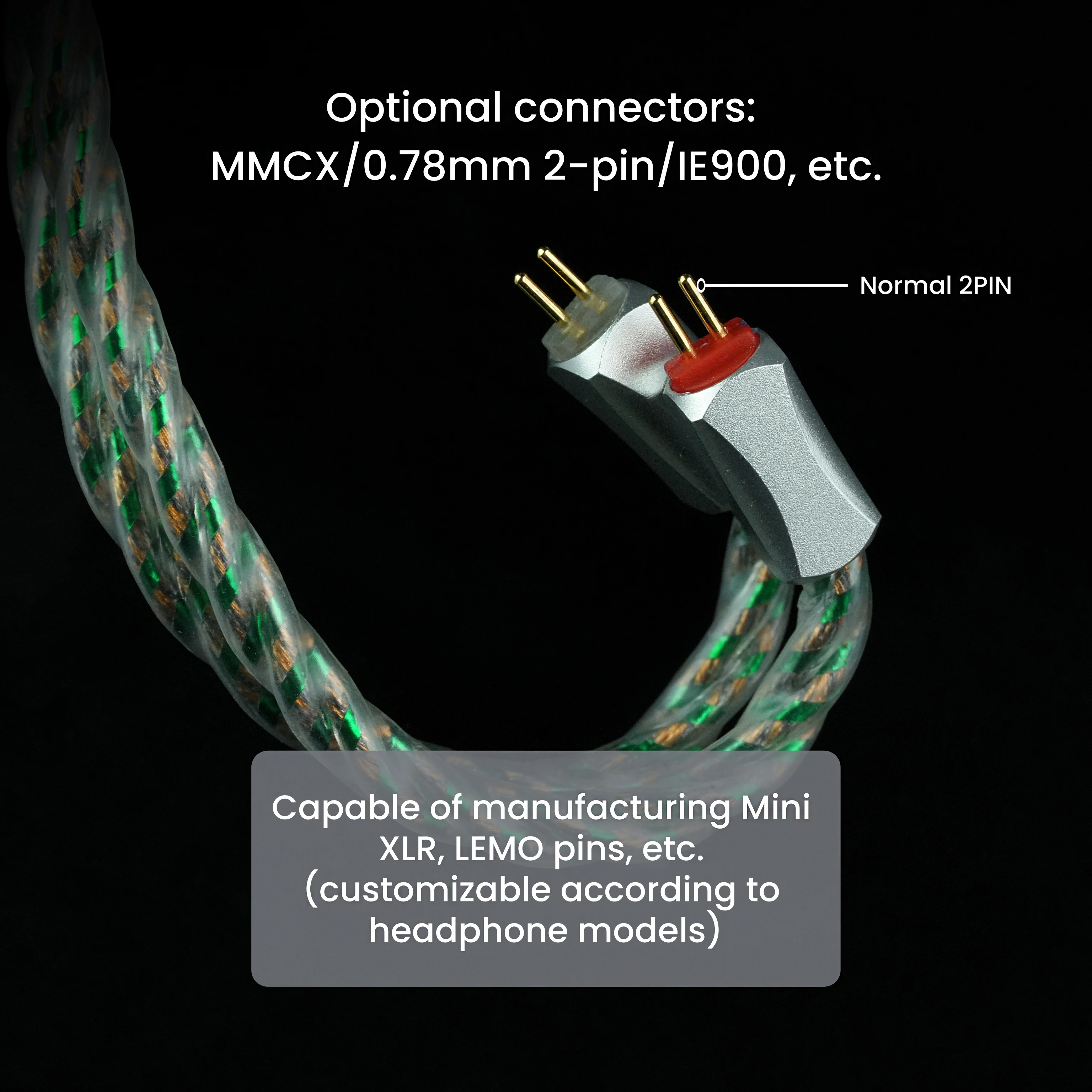 Hedacabl K01 Smaragvor 7N Hochreines Kopfhörerkabel Vergoldet OCC Öl-Immersiertes Graphen 4,4mm 2-Pin 0,78mm/MMCX HiFi IEM-Kabel – Detail 12