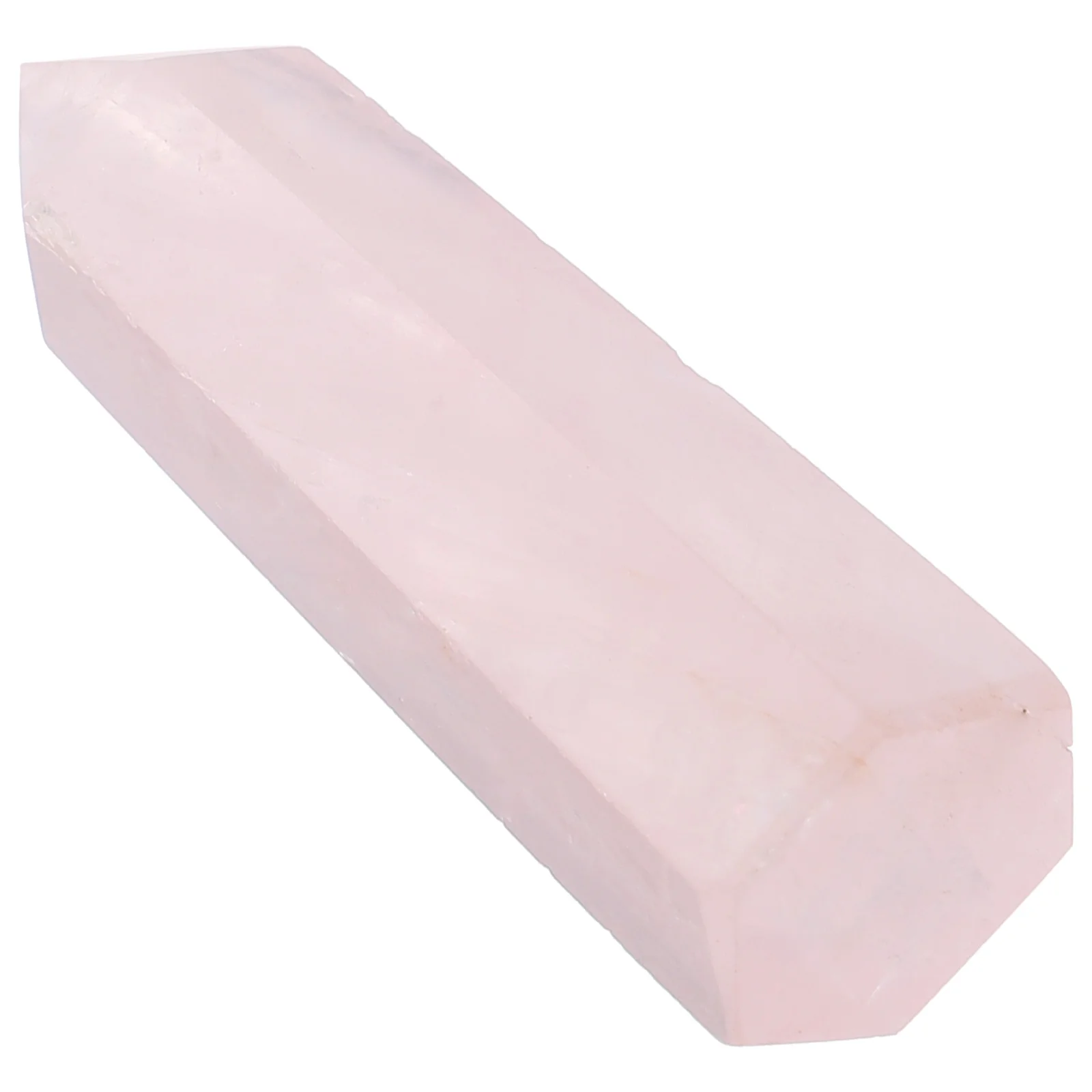 

Pink Quartz Crystal Hexagonal Single Pointed Column 4 5cm Natural Raw Stone Decor Home Office Table nament Statue