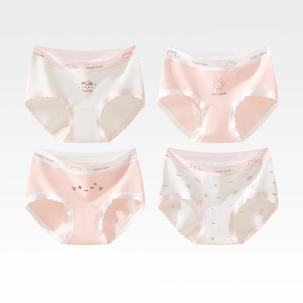 New arrived Girls Underwear Fashion Kids solid children panties briefs 4pcs/lot 4-16y student adolescent young girl fashion