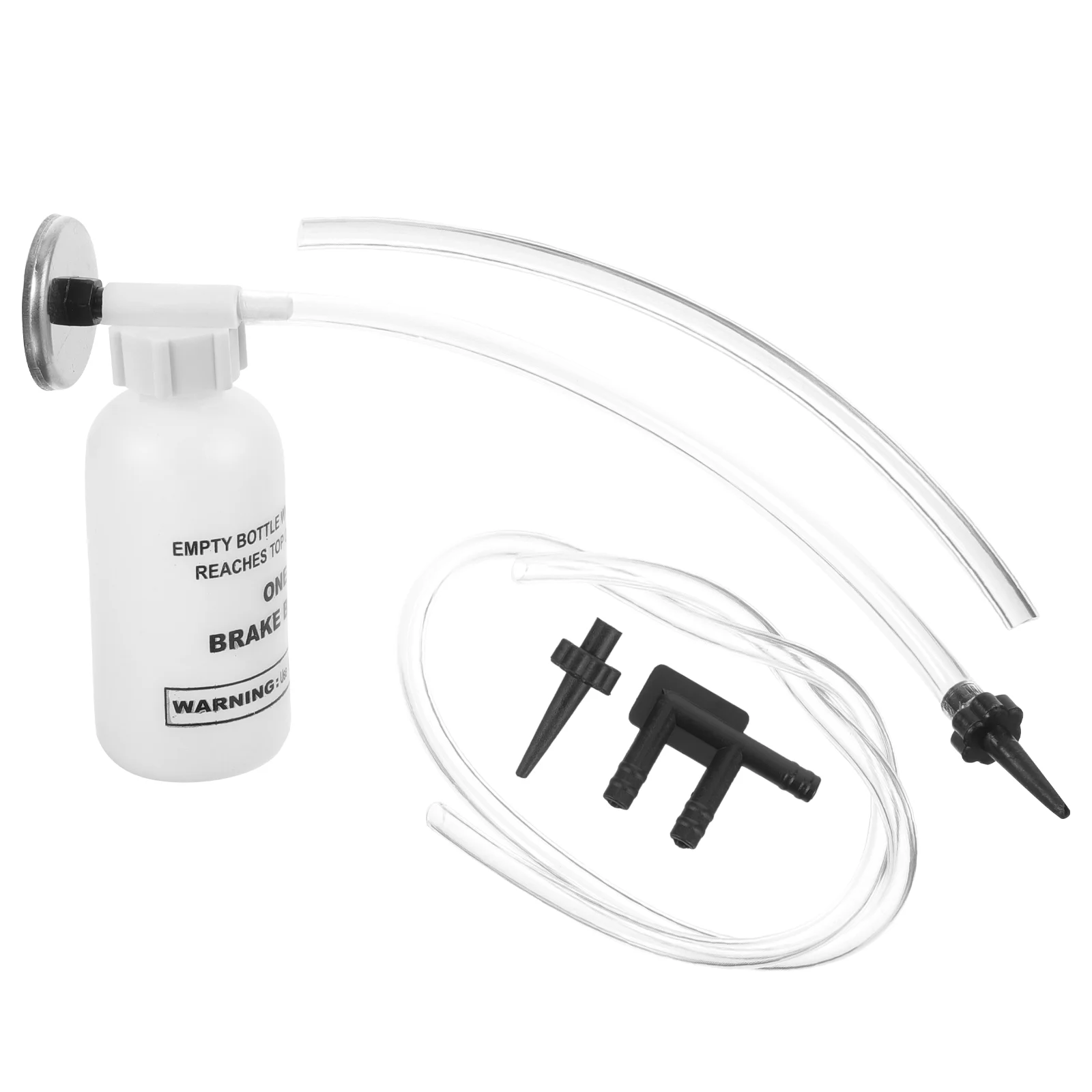 Brake Bleeder Kit Car Fluid Changer 7psc Bleeding Tool Bottle and Tube Suite Automobile White