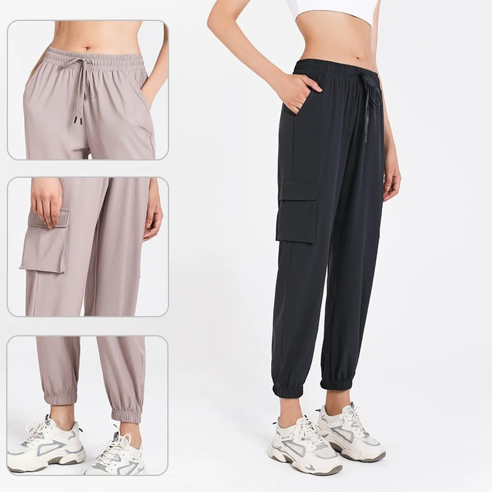 Stown Sweatpants for Women\'s Running Basketball Gym Fitness Pants Yoga Summer Loose Jogging Trousers Training Pants with Pocket