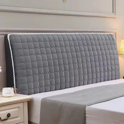 Soft Thicken Velvet Quilted Headboard Cover Solid Color All-inclusive Universal Bed Head Cover Luxury Bed Back Protector Cover
