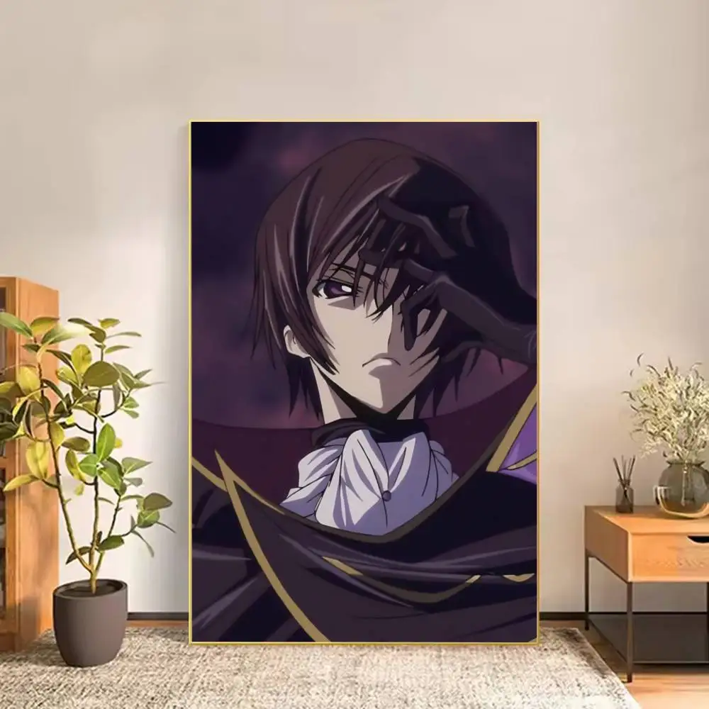 Lelouch L-Lamperouge Anime Code G-Geass Poster Versatile HD Waterproof Wall Art Self-Adhesive Decor for Any Space Ideal Gift
