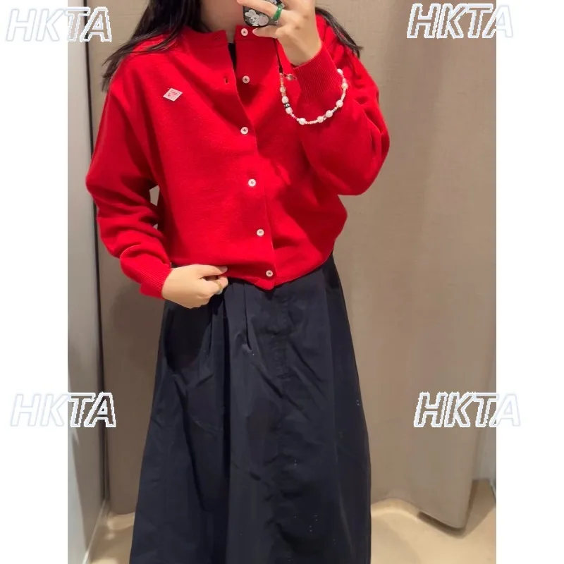 Original Japanese Comfortable Single-breasted Knitted Cardigan Coat Autumn New Long-sleeve Sweater Pullover Women Sweater Top
