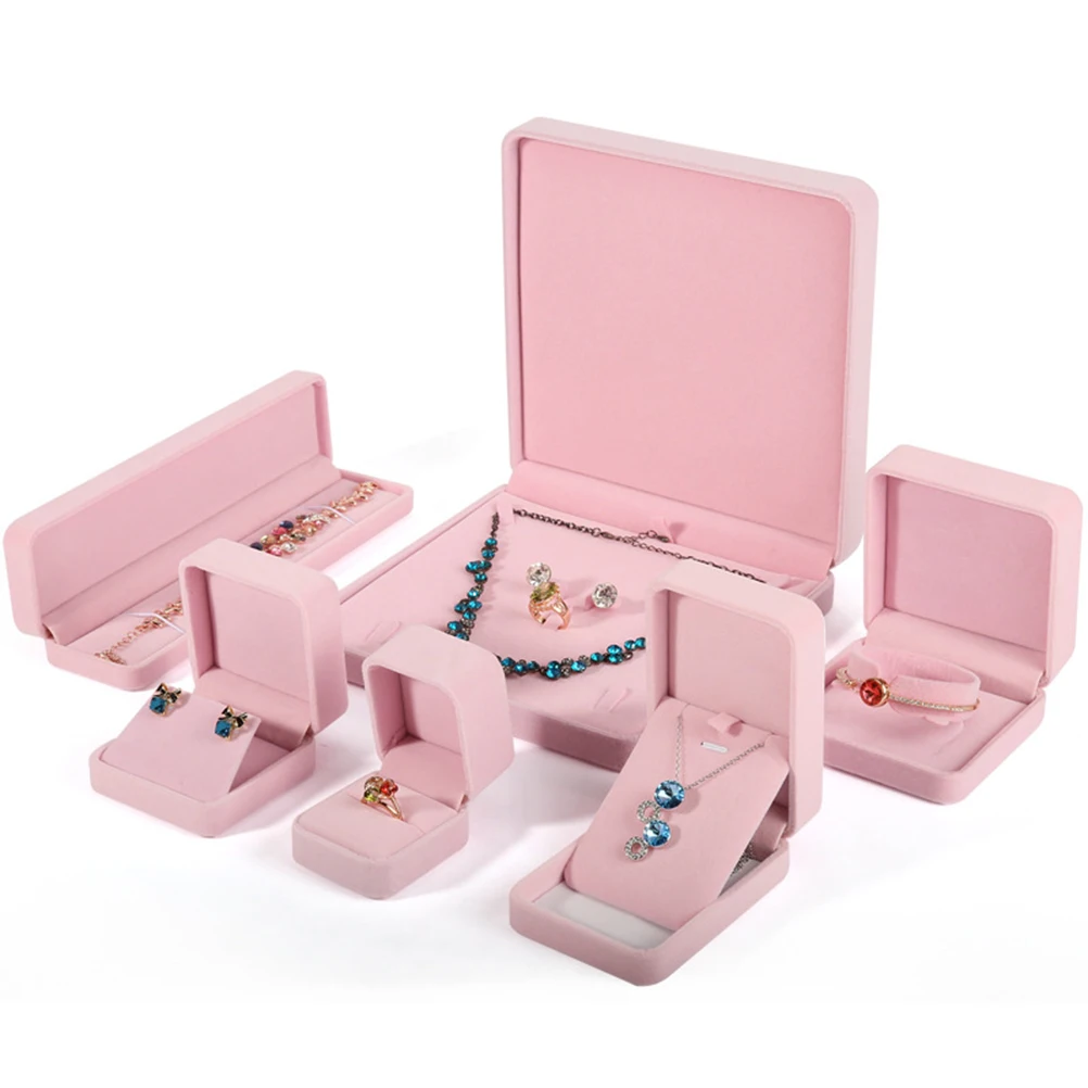 

2PCS Jewelry Display Organizer Case Boxes For Pendant Gift Pendant Case Necklace Gift Boxes Box Necklace Gifts