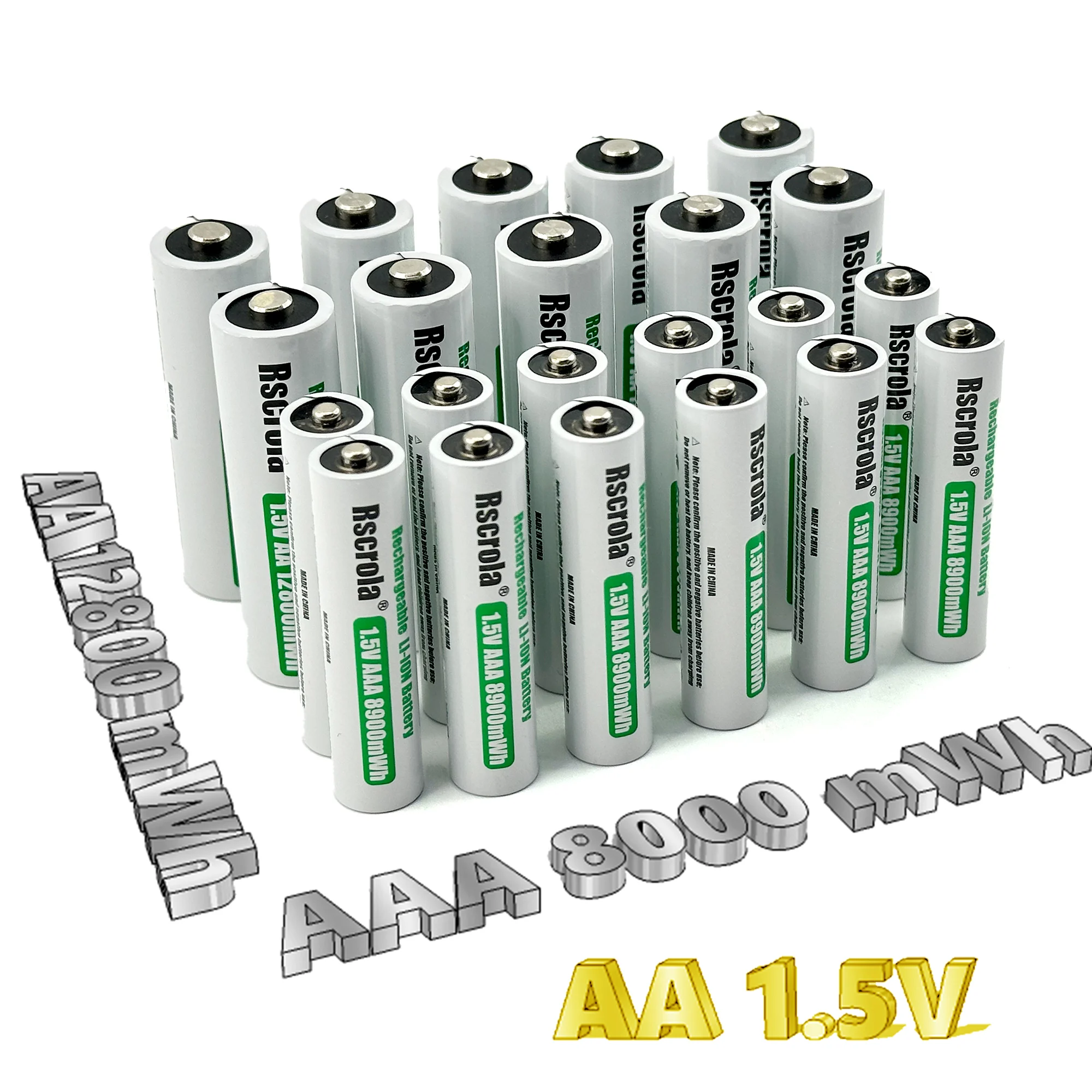 

High-capacity charging set AA12800mWh AAA8900mWh rechargeable lithium battery 1.5v fingerprint lock gamepad camera+charger