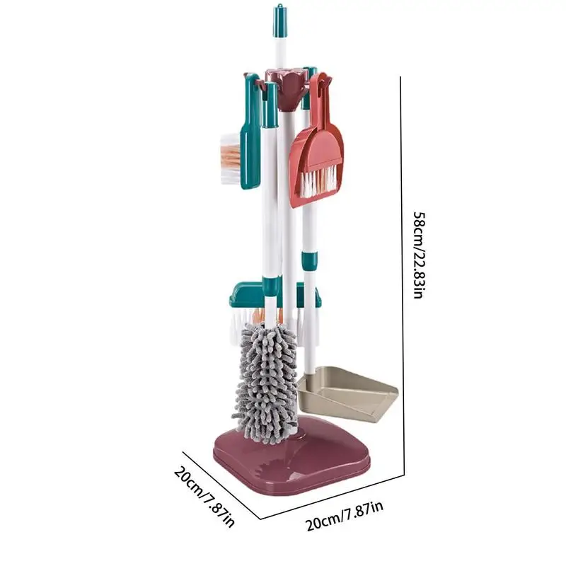 Игрушки для уборки для малышей, домашняя уборка, комплект для ролевых игр, игрушки для уборки, подарок для малышей, включая веник, швабру, пыльник, пылесборник