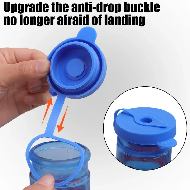 1-5PCS Water Bottle Replacement Lid With Inner Plug Reusable Bottle Cover Leak Proof Sealing Covers Silicone Safety Bottle Lids