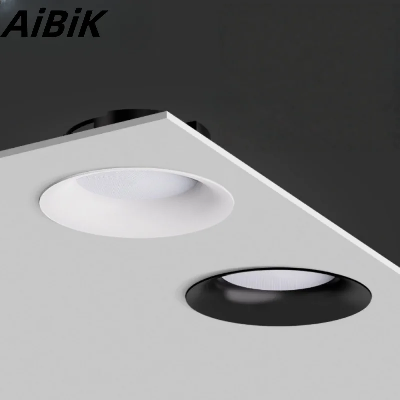 2026 New Model Curved Ceiling Lamp with No Frame, Embedded into the Wall, for Deep Anti-Glare Use in Living Room Hallway