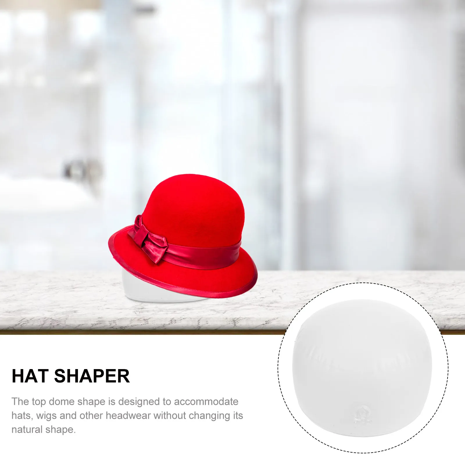 PVC Inflatable Hat Shaper Hat Display Rack Stand for Photography Retail Store Window Trade Show Home Office Tabletop Use