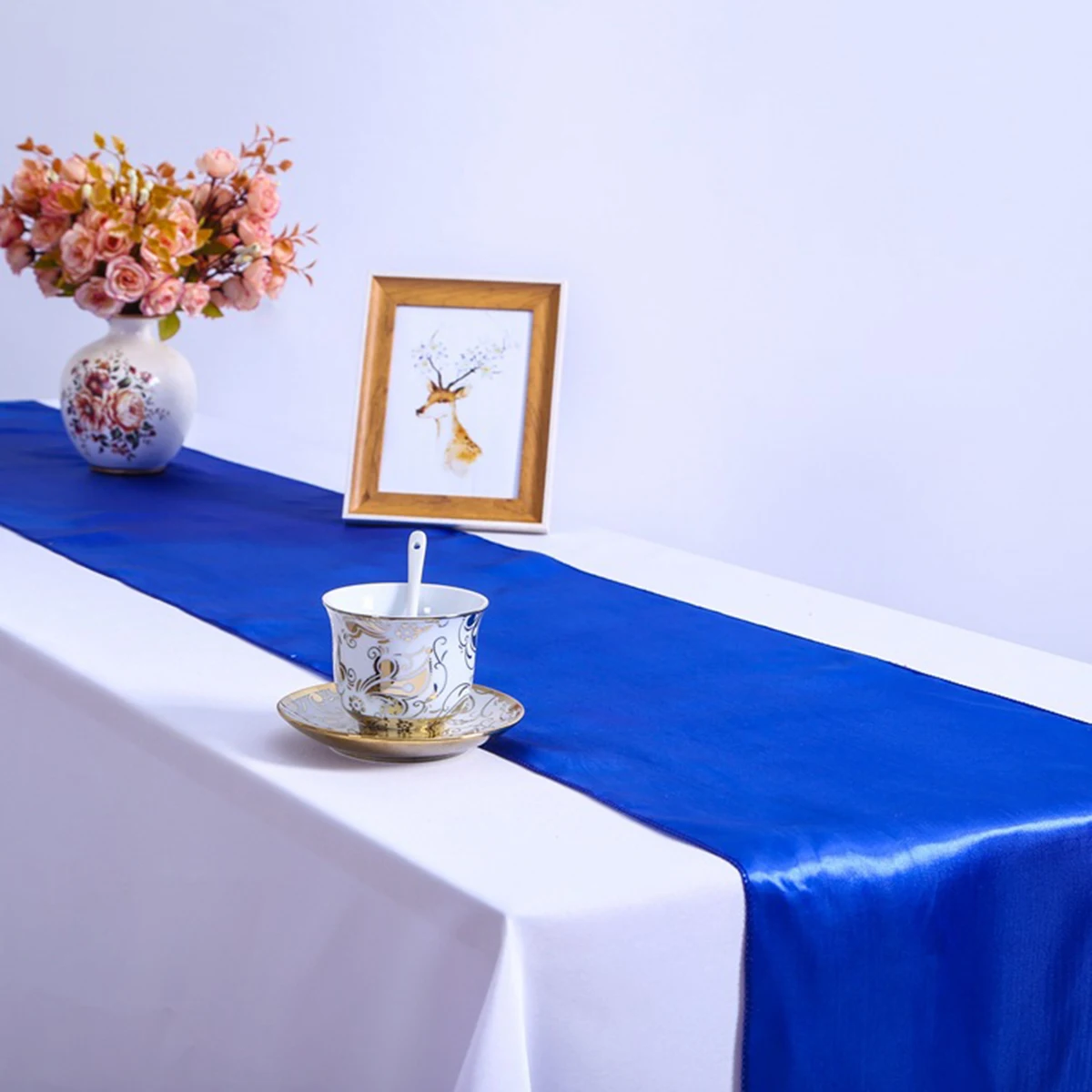 

1 шт. атласная дорожка для стола, длинные шелковистые скатерти для свадьбы, дня рождения, украшения для банкетов 6 цветов