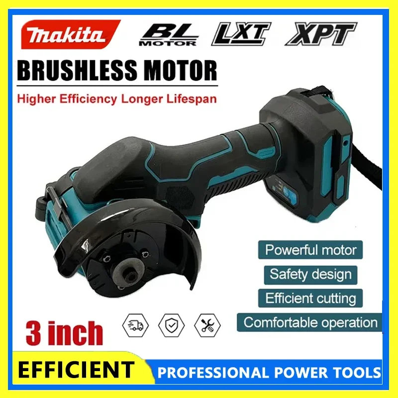 

Makita 3Inch Mini Brushless Electric Circular Saw Cordless Rechargeable Handheld Electirc Cut Off Grinder Tool 18V Battery