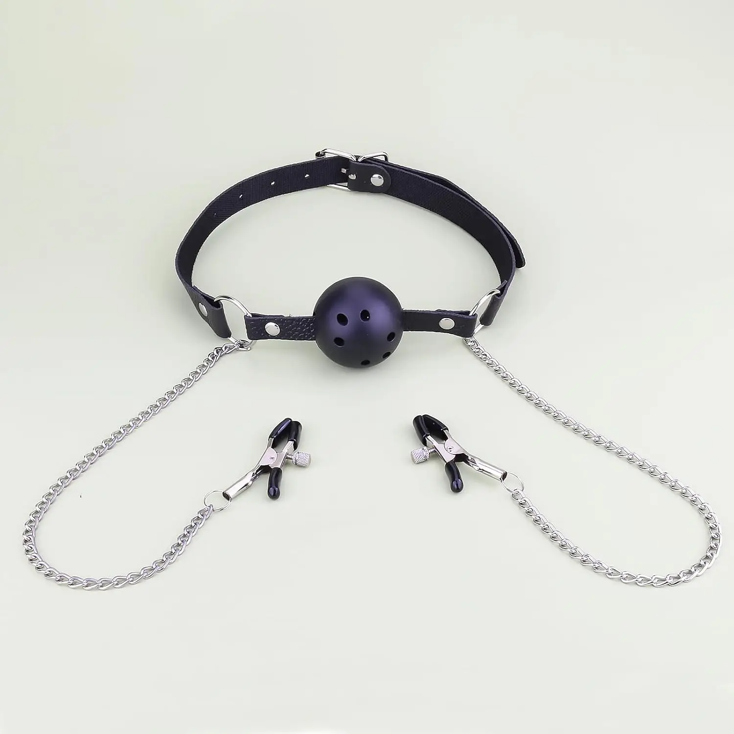 Зажимы для сосков с черными шариками, зажимы для груди и рта с цепями, 4,5 см