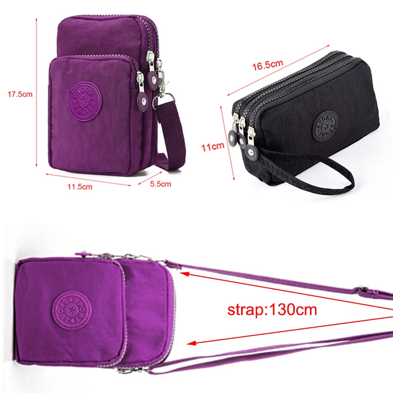 Mini Girl Handbag Neck Shoulder Bag Travel Wallets Women Small Messenger Money Pouch Put Keys Phone Passport Cards Purse