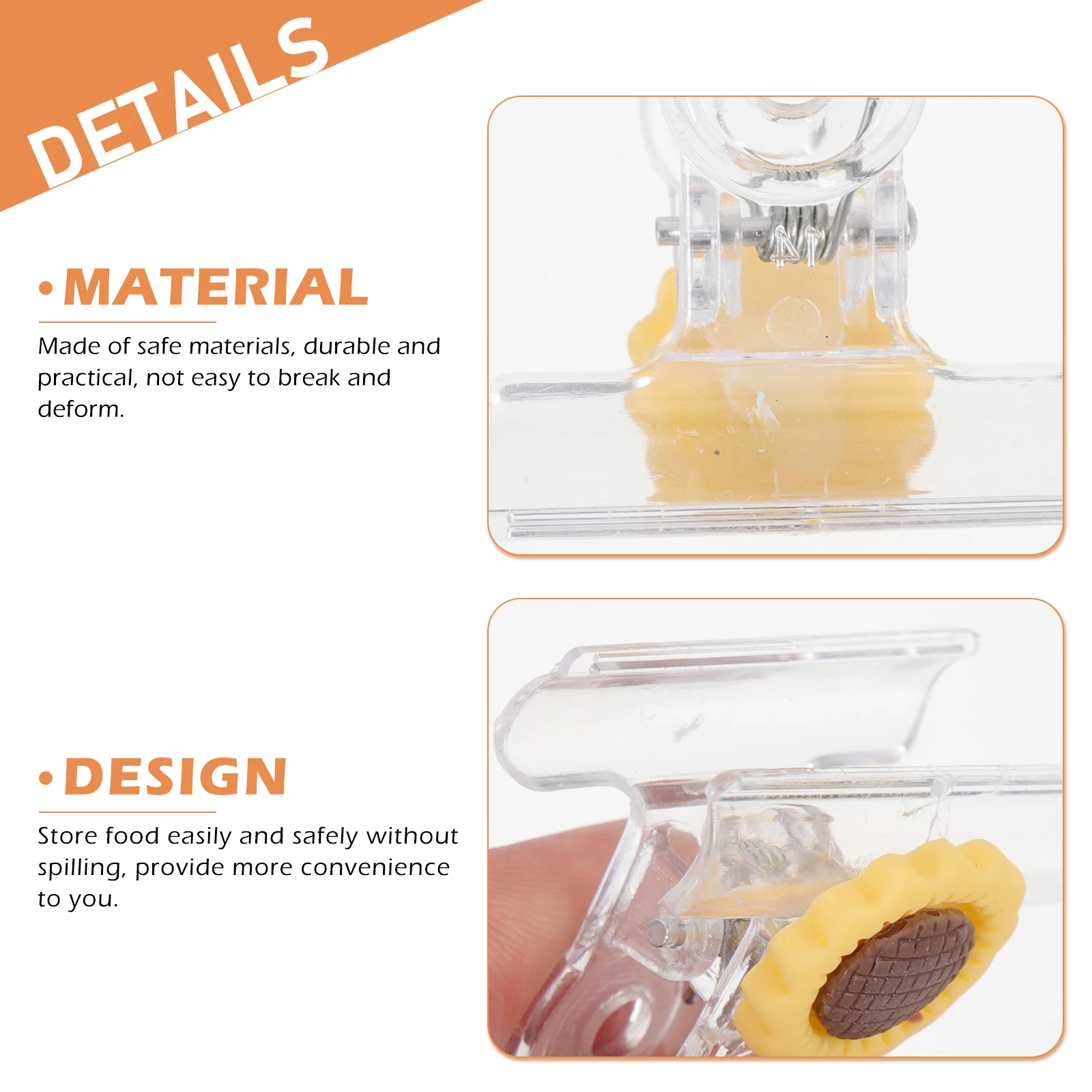 

10pcs Snack Sealing Clips Chip Clips Reusable Bag Closure Sealer Plastic Food Seal for Chip Bag Office Portable