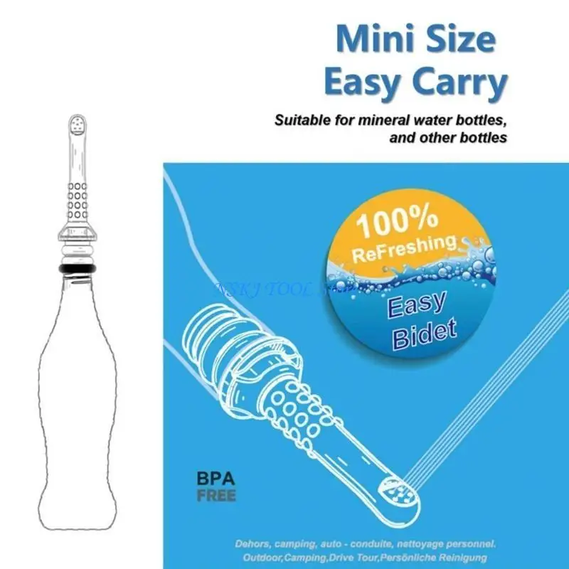 

L8RC Портативный дорожный очиститель для биде, личный ручной распылитель воды, дорожный биде, универсальная дорожная бутылка
