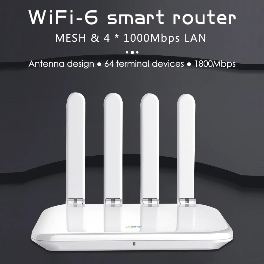 Cioswi USB3.0 Wireless WIFI6 Router Openwrt Firmware 1800Mbps DDR3 256MB Gigabit LAN Mesh Wifi 6 Router MU-MIMO Antenna 64 User