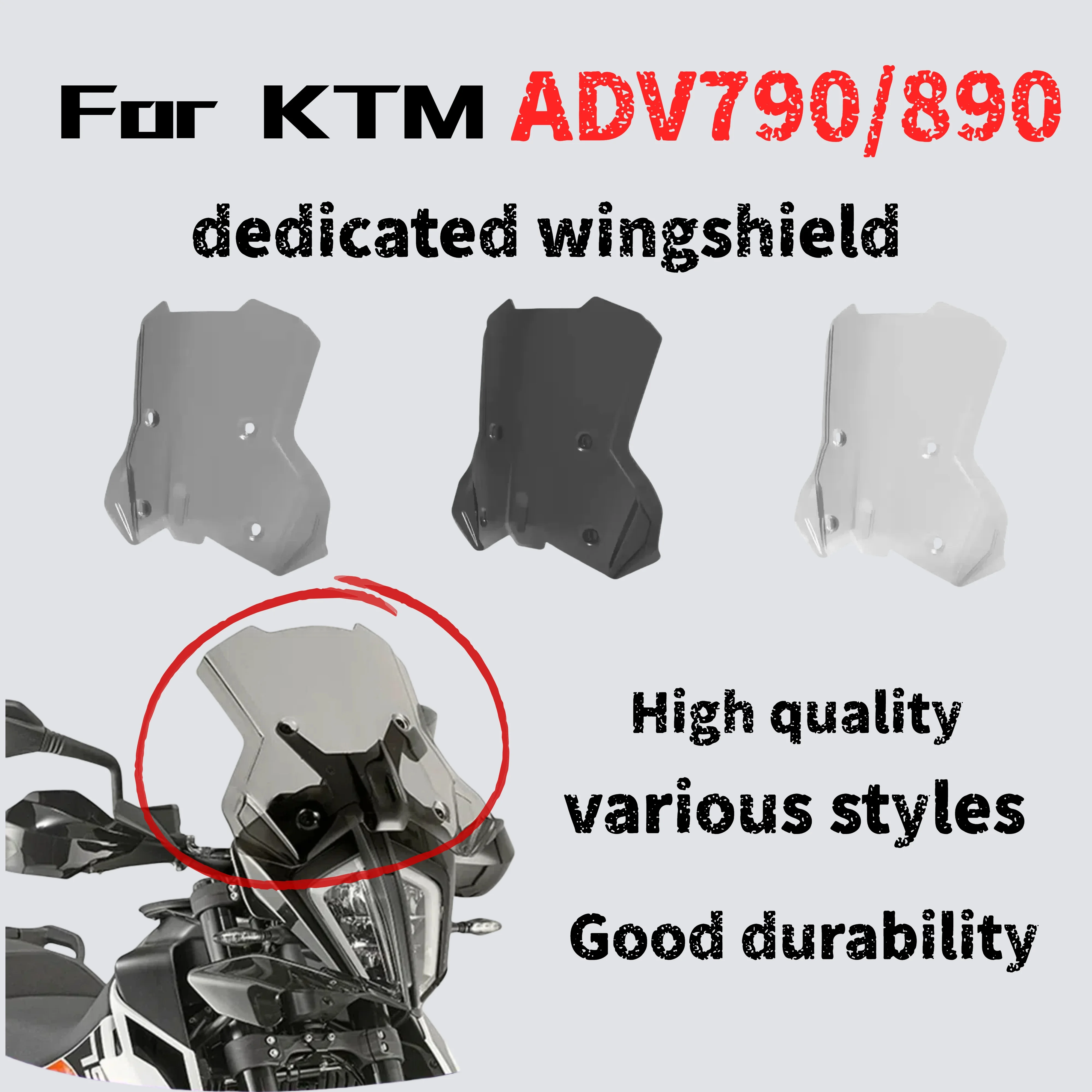

For 2019-2021 KTM 790ADV 890ADV modified windshield competition windshield accessories windshield