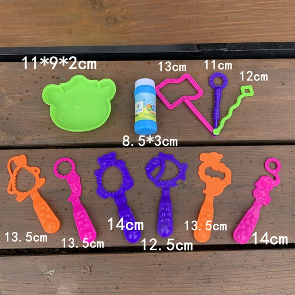 11 pezzi per bambini che soffiano set di bolle kit leggero per creare bolle a forma di animale dei cartoni animati per intrattenimento per bambini ragazzi ragazze