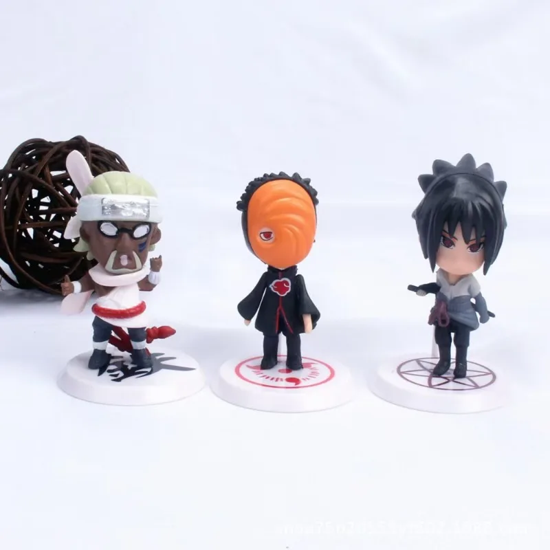 Figura de Anime NARUTO Sasuke naruto Gaara Itachi juguetes modelo figuras de acción colección de estatuas decoración de escritorio regalos de cumpleaños para niños