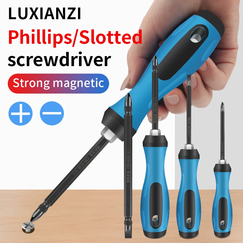 

LUXIANZI Double Head Screwdriver Magnetic Bit For Mobile Phone Laptop Repair Tool Precision 2 IN 1 Slotted Phillips Screw driver