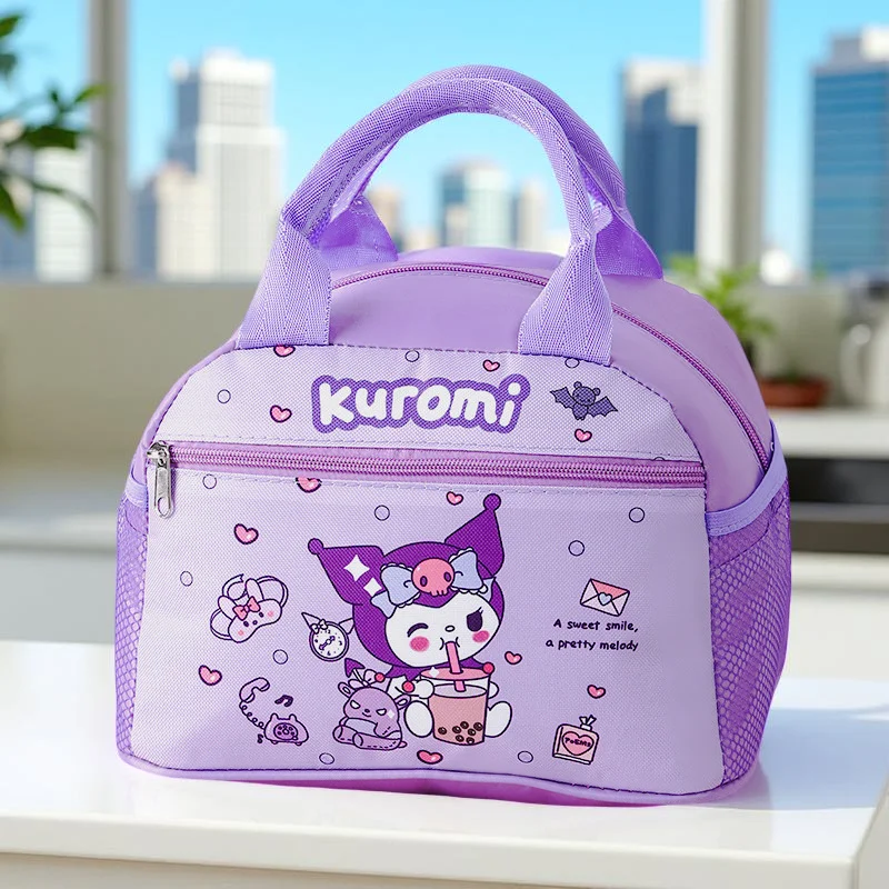 Kuromi/Cinnamoroll Lunchtasche, Bento-Tasche aus verbreitertem Aluminiumfolienmaterial, wärmeisolierte Lunchtasche für Arbeit, Schule, Picknicks