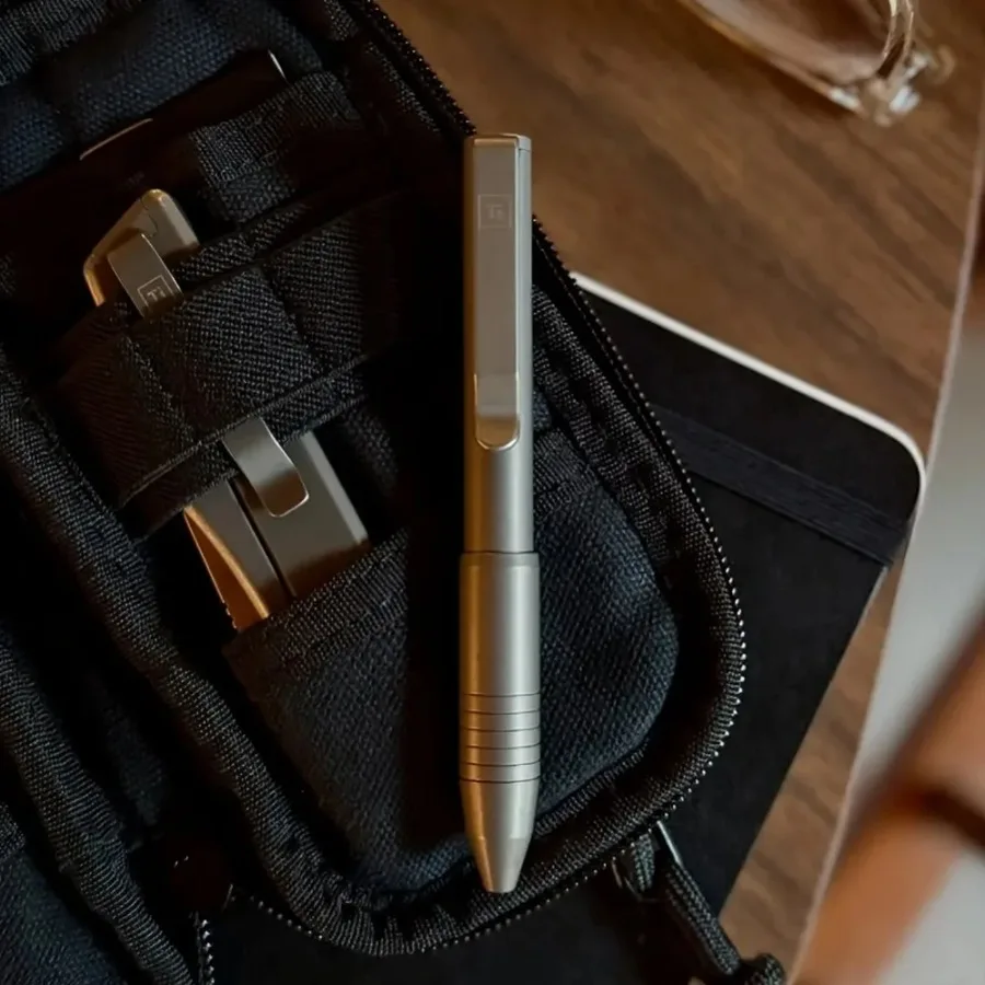 Premium titaniumlegering tactische pen - compatibel met meerdere navullingen, EDC-schrijfwaren