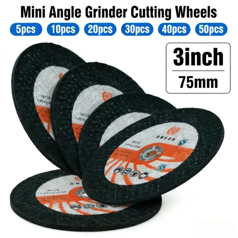 

3 Inch 75mm Cutting Disc, Angle Grinder Saw Blade for Mini Angle Grinder, for Cutting Tiles, Pvc, Wood and Metal