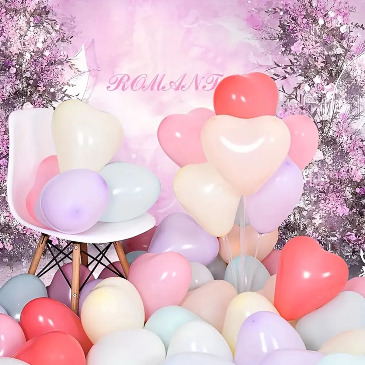 20pcs 10 inch random color love heart shaped balloons birthday valentine\'s day party decoration balloon supplies