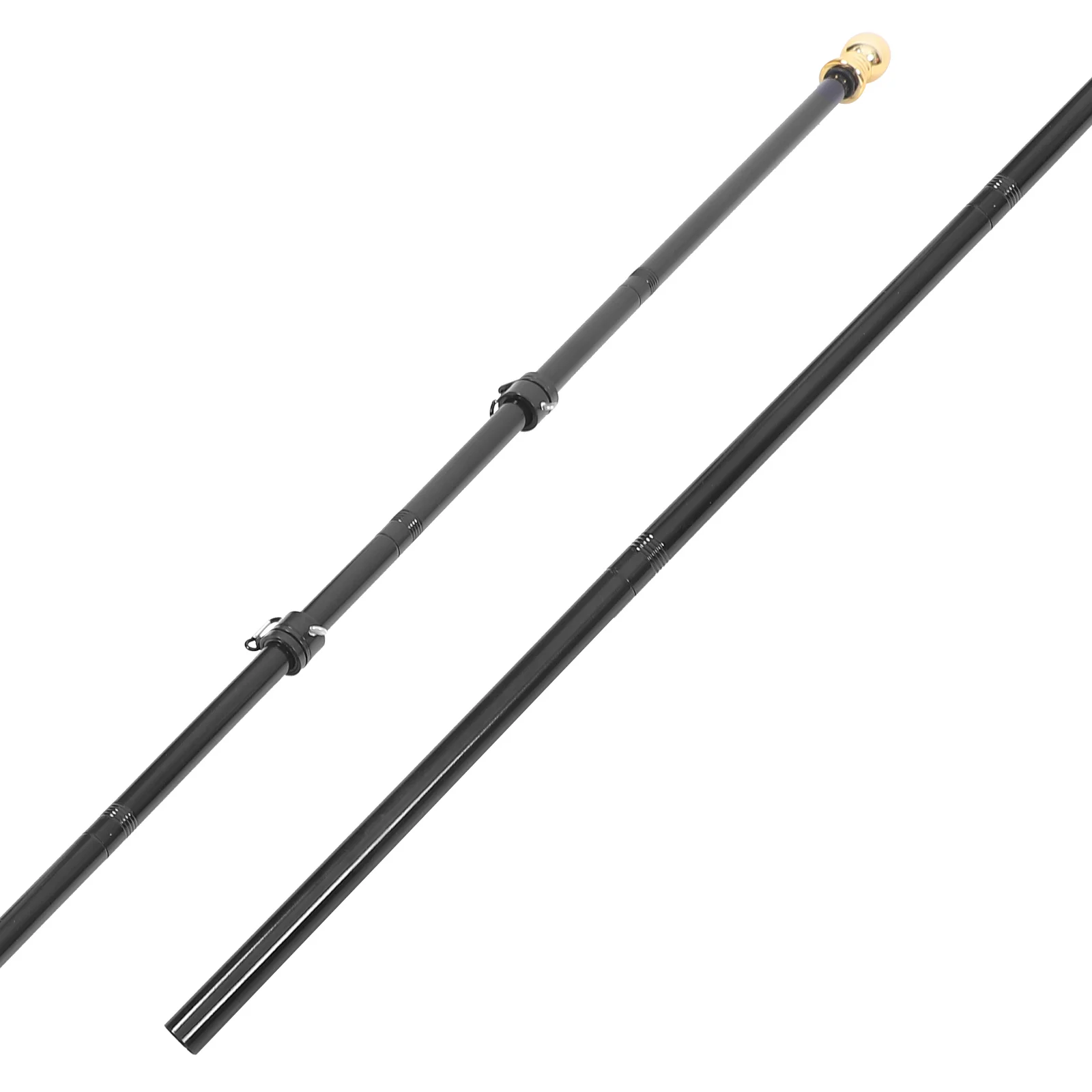 

Stainless Steel Flagpole 1.8M 5 Sections Rotating Black Rod for Yard Garden Balcony Outdoor Rustproof Durable Smooth