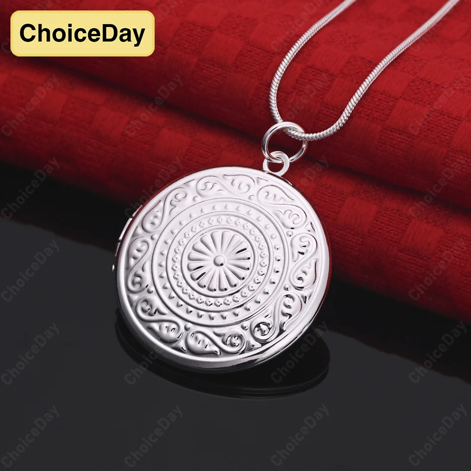 

ChoiceDay модное ожерелье из стерлингового серебра 925 пробы с изысканным круглым узором, подарочные свадебные аксессуары