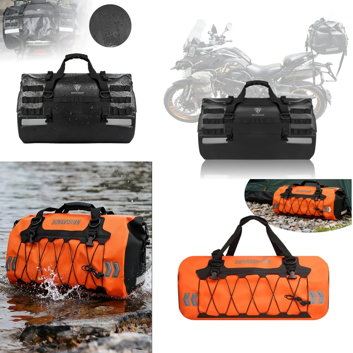 

Универсальная мотоциклетная сумка-баул для сухих вещей, для катания на лыжах, путешествий, походов, кемпинга, водного спорта, езды на мотоцикле, рыбалки, активного отдыха, багажная сумка
