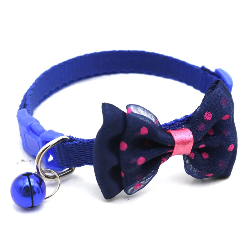 1PC Cute Dog Collar Bow Adjustable Bow Tie Beautiful Collar With Bell For Cats Rabbits And Puppies Pet Supplies Dog Accessories