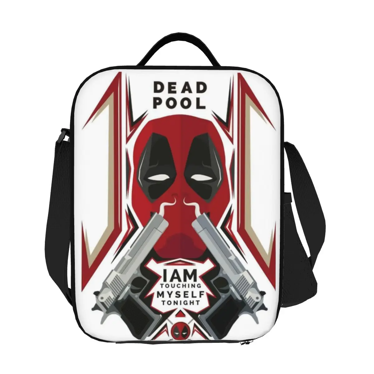 Custom Deadpool Insulated Lunch Bag for Women Cooler Thermal Bento Box Kids School Children