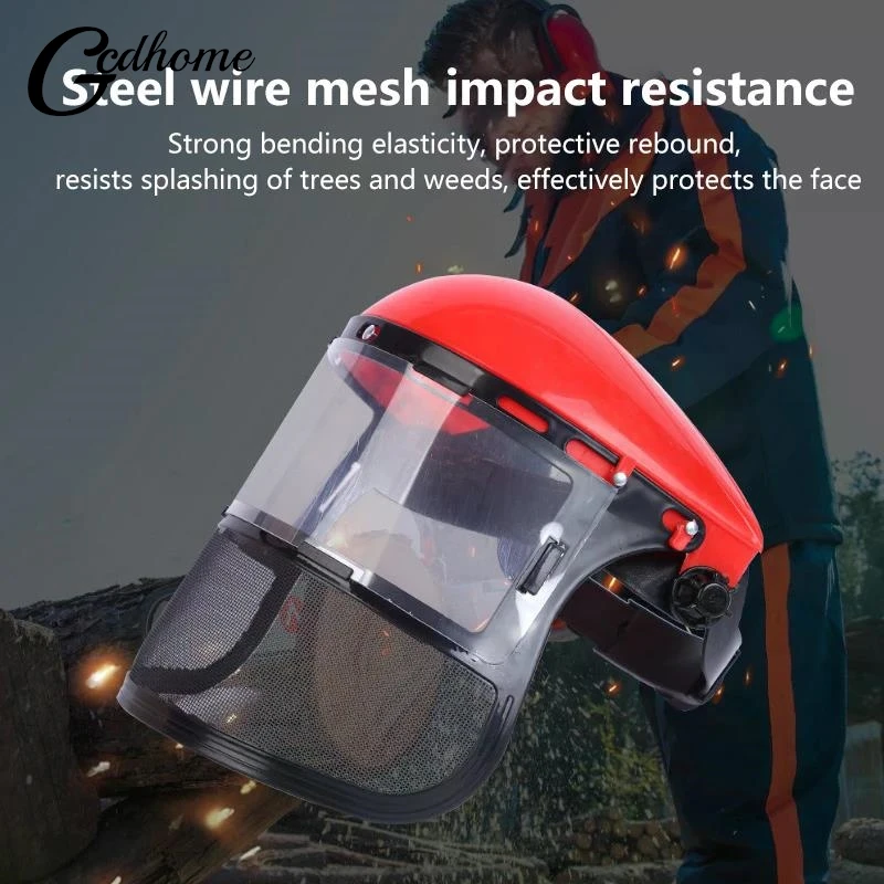 

Safety Head-Mounted PVC Protective Mask Anti Splashing Grass Anti Dust Mask For Cutting Hat Avoid Face Screen Protection Mask