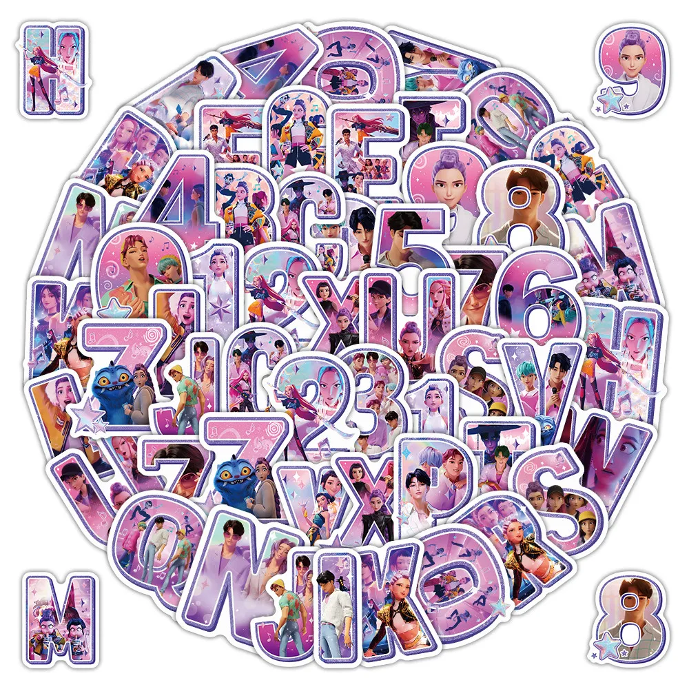 72 Pcs Witch Hunter Coven Alphabet Stickers - Cool Dark Fantasy Decor for Phones, Laptops, Journals DIY Crafts AnimeWorlds Store