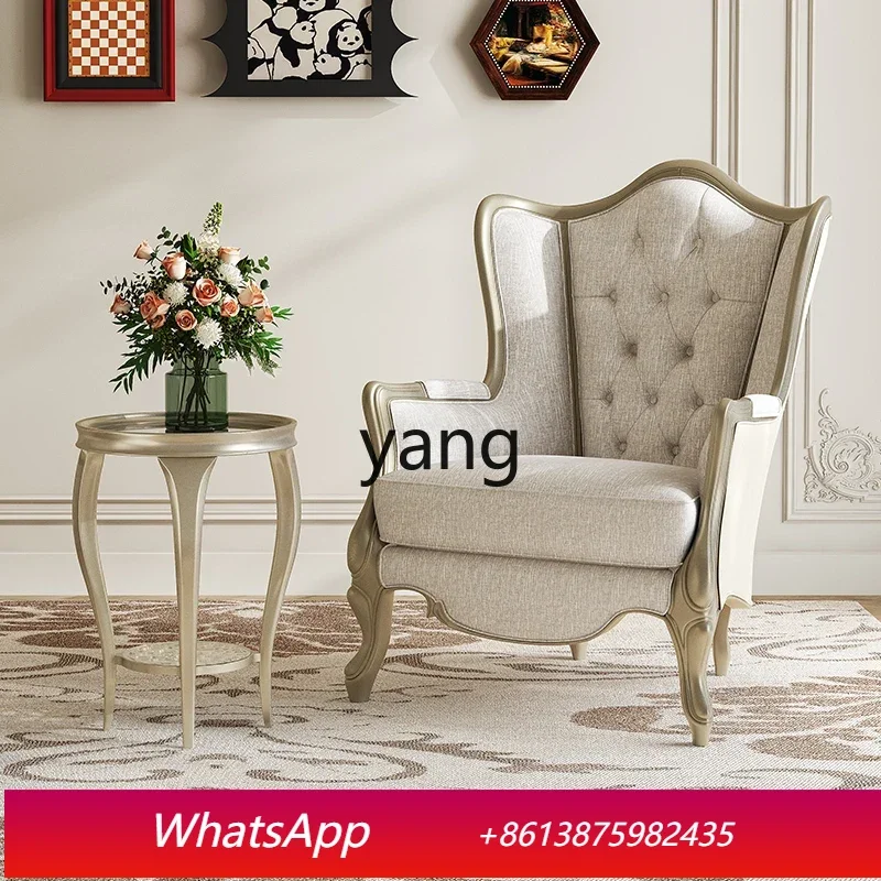 

LTT light luxury single small apartment living room leisure chair fabric soft bag sofa chair