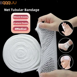 1Roll Elastic Net Tubular Bandage Gauze Fix Breathable Stretch Bandage Retainer For Wound Dressing Wrist Elbow Knee Ankle Adult