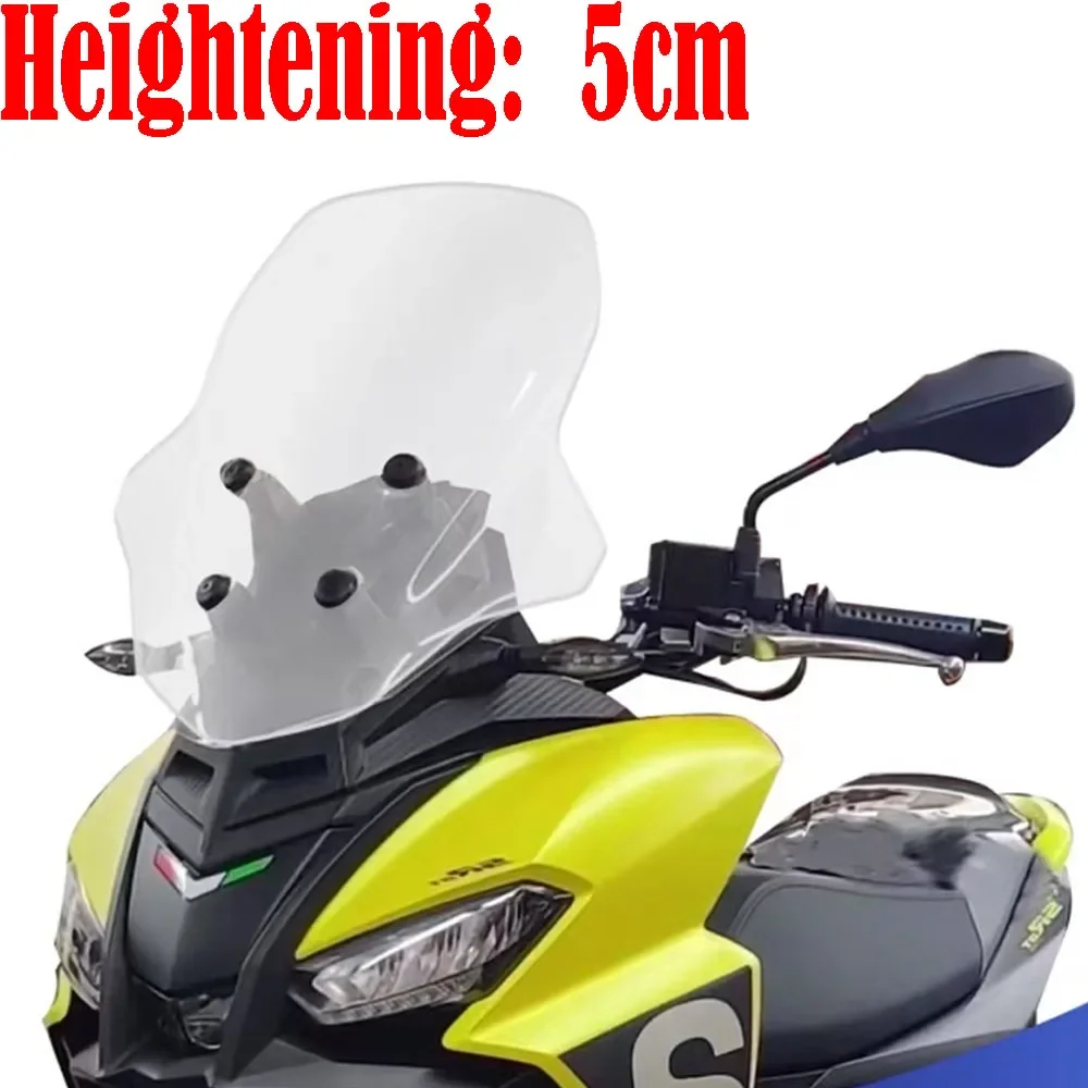 For Aprilia SRGT200 SR GT 200 Motorcycle Modified Windshield Heightened Windshield Front Windshield Thickened Glass