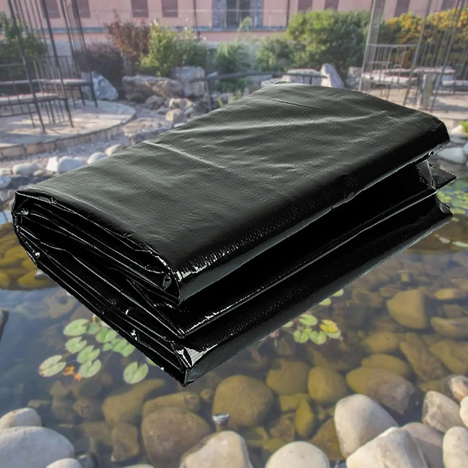 20X20FT Reinforced PE Pond Liner for Fish Duck Outdoor Ponds 0.82oz per sq ft
