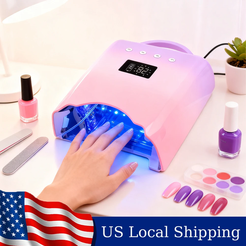 Professionele draadloze nagelgellakdroger 78 W Hoog vermogen Hoge kwaliteit oplaadbare UV LED Gel nagellamp Draadloze LED's Make-up