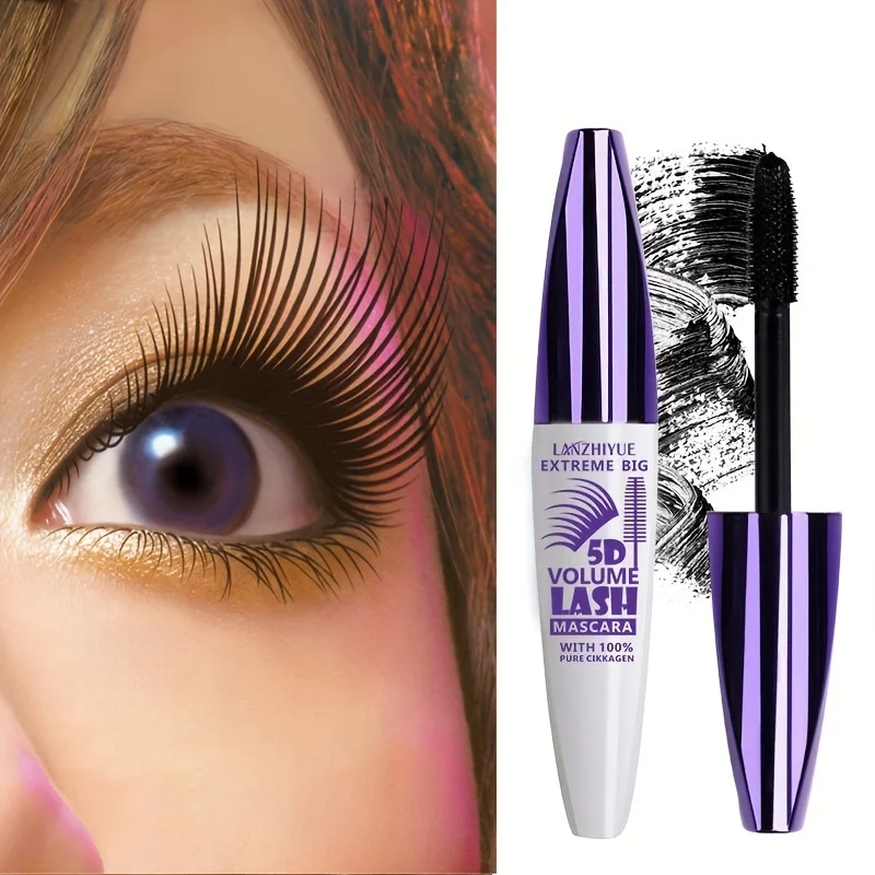 Mascara à cils 5D à Volume extrême, imperméable et longue durée, Extension de cils naturelle épaississante et recourbée