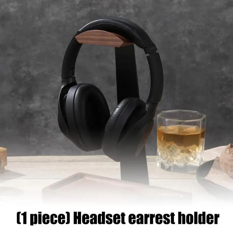 96BA Holzständerhalter für Headset-Display-Regal, Schreibtischaufhänger, Kopfhörerständer – Detail 9