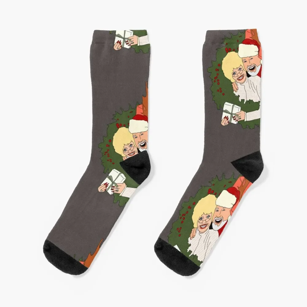 

Once Upon a Dolly and Kenny Christmas Socks basketball new year Designer Man Socks Women's